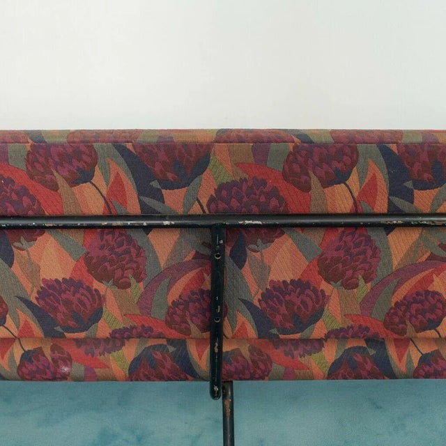 Textile Vintage Floral Fabric & Iron 3-Seat Sofa from Rima, 1970s For Sale - Image 7 of 11