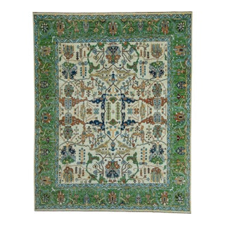 Oriental Hand Knotted Rug 9'1" x 11'5" #20647 For Sale