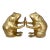 Pair Vintage Brass Andrea by Sadek Frog Bookends Rare Mid Century Design VTG MCM For Sale