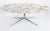 Florence Knoll Florence Knoll Oval Carrara Marble Dining Table, Signed Stainless Steel Base For Sale - Image 4 of 8
