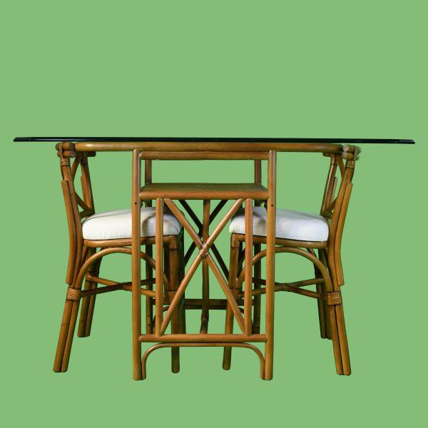 Late 20th Century Tall Rattan Honeymoon Set For Sale - Image 4 of 6