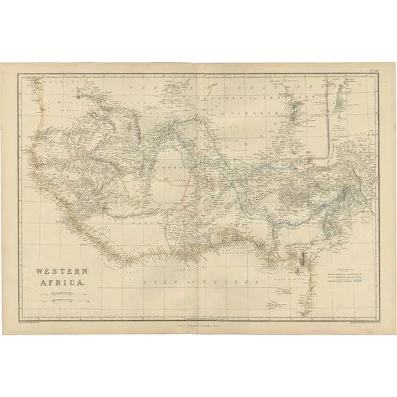 Antique Map of Western Africa by W. G. Blackie, 1859 For Sale - Image 6 of 6