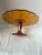 Indiana Glass Company Mid-Century Amber Glass Tazza Cake Stand With Scalloped Thumbprint Edge For Sale - Image 4 of 10
