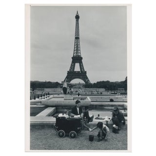 Eiffel Tower, France, 1950s, Black & White Photograph For Sale