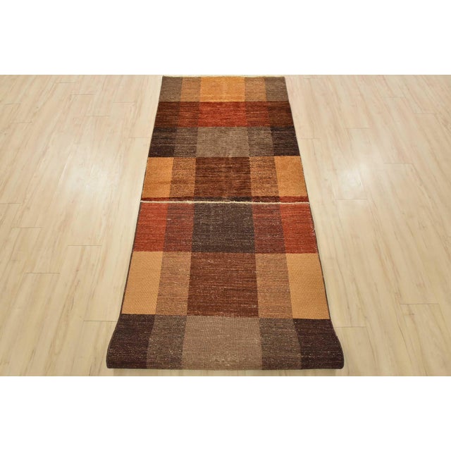 Gabbeh Runner 3’2” X 9’11” Multicolor Wool Contemporary Hand-Knotted Rug For Sale - Image 13 of 14