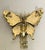 Shabby Chic 1970s Enamel Brass Butterfly Lamp Finial For Sale - Image 3 of 4