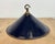 Industrial British Dark Blue Enamel Factory Pendant Lamp, 1950s For Sale - Image 11 of 17