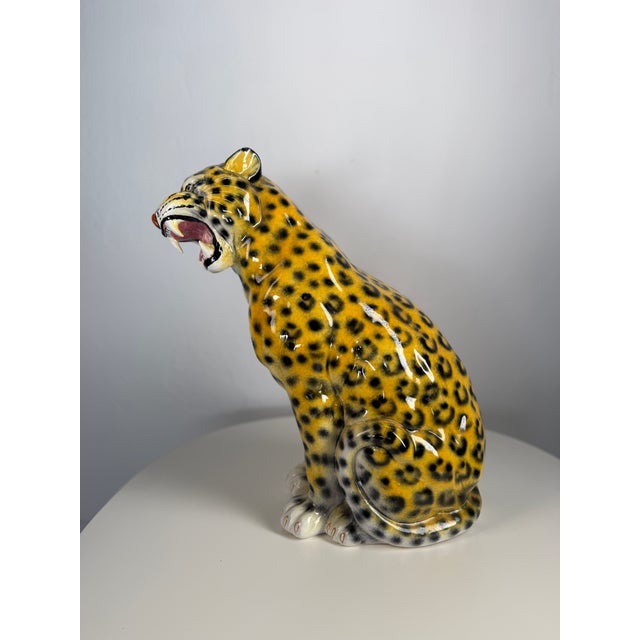 Italian Ceramic Leopard Family Figures, 1960s, Set of 3 For Sale - Image 13 of 18