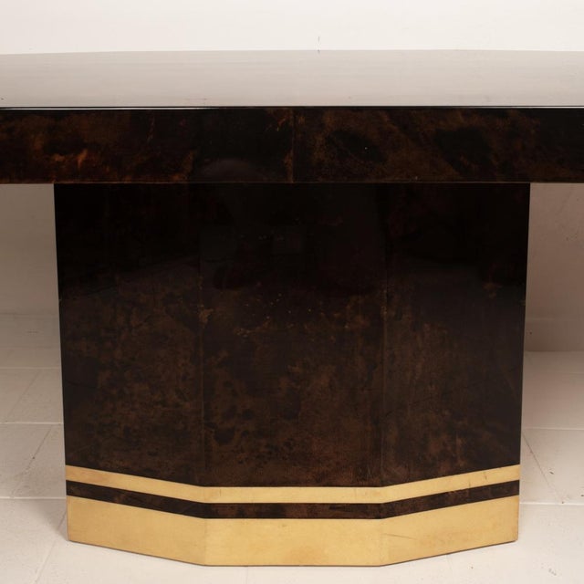 Brown Model 2007D Dining Table by Nucci Valsecchi for Aldo Tura, 1970 For Sale - Image 8 of 18