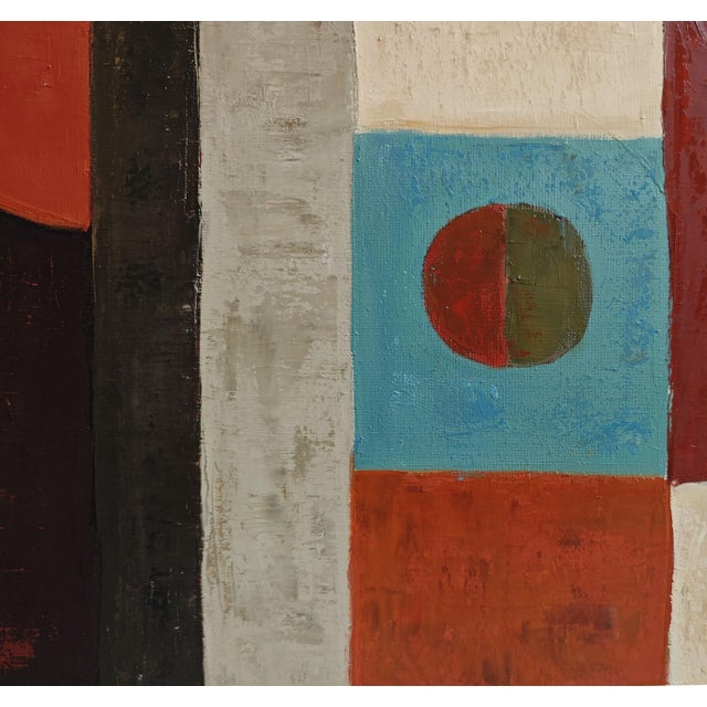 2020s Gravitation, Contemporary Geometric Abstract Oil Painting, Framed by Sophie Dumont For Sale - Image 5 of 9