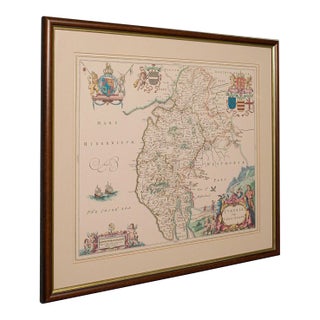 1720's Antique Lithography Map, Cumbria For Sale