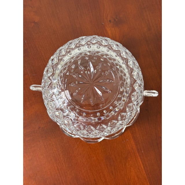 Transparent Vintage Cut Crystal Ice Bucket For Sale - Image 8 of 9