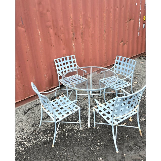 Vintage Brown Jordan Outdoor Dining Table & 4 Chairs Chairish