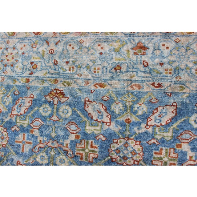 Persian Antique Malayer Rug With All-Over Design in Various Blue, Ivory & Red 4'8 X 6'3 For Sale - Image 9 of 17