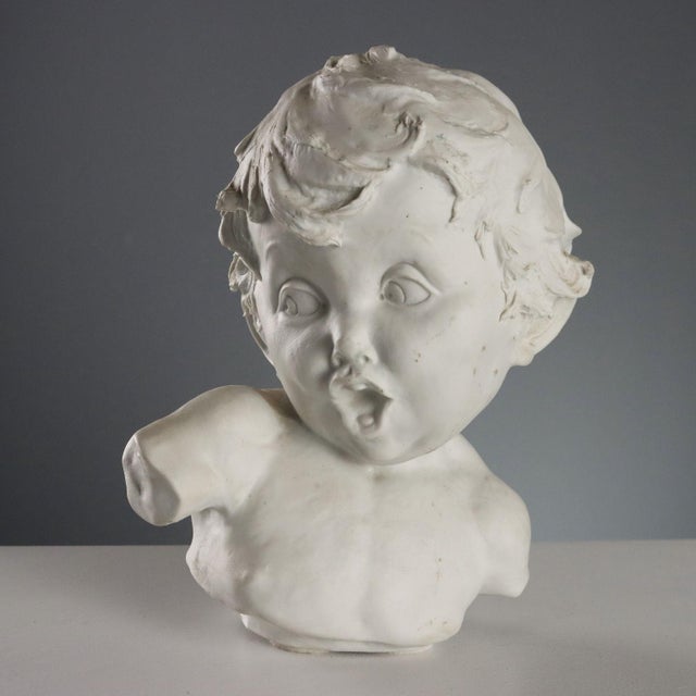 Child Biscuit Busts, Set of 2 For Sale - Image 5 of 9