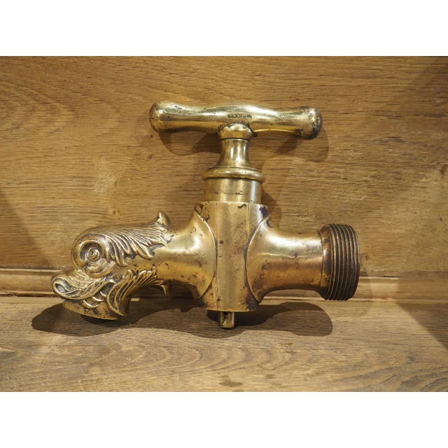 Mid 19th Century A Heavy Circa 1850 French Gilt Bronze Dolphin Form Fountain Spout For Sale - Image 5 of 12
