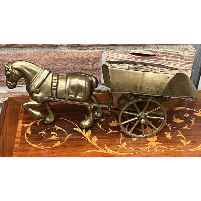 Decorative Brass Horse-Drawn Carriage, 1920s, in Very Good conditions. Designed 1920 to 1949
