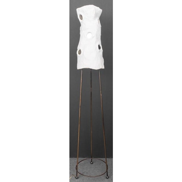 Late 20th Century Modernist Sculptural Plaster Floor Lamp For Sale - Image 5 of 8