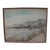 Mid 20th Century Mountains and Beach Seascape Painting, Framed For Sale