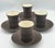 Mid-Century Modern 1960s Dansk Denmark Ihq Jens Harald Quistgaard’s ‘Fluted Flamestone’ 8pc Cup & Saucer For Sale - Image 3 of 9