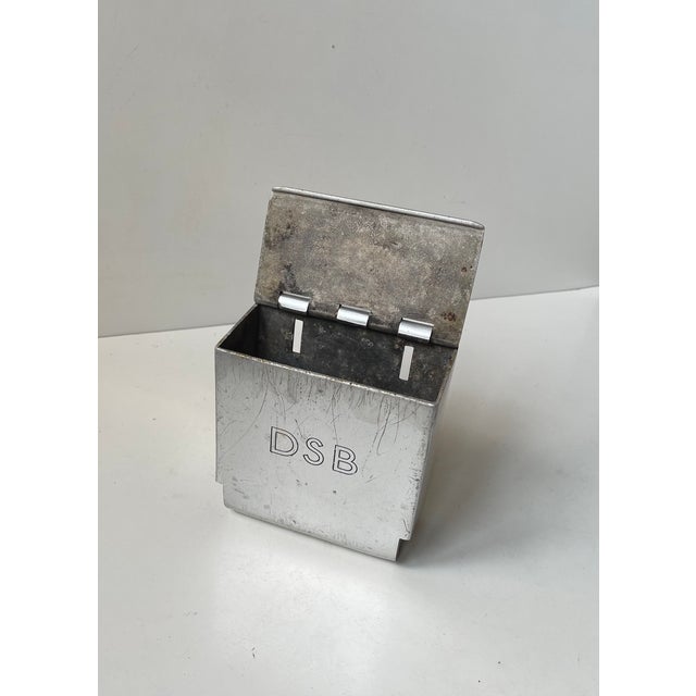 1970s Vintage Garthe Wall Aluminum Ashtray from DSB Danish State Railways, 1970s For Sale - Image 5 of 11