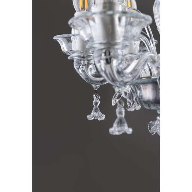 1950s Vintage Art Deco Murano Glass Chandelier by Flavio Poli for Seguso, 1950s For Sale - Image 5 of 13