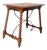 19th Century Spanish Farm Table With Iron Stretchers, Hand Carved Top and Drawer For Sale