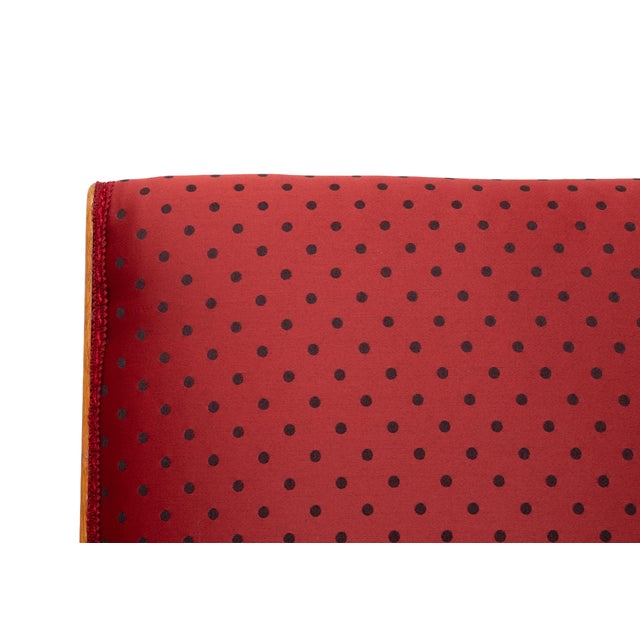 Organic Shape Rock & Roll Lounge Chair with New Red Polka Dot Upholstery, 1950s For Sale - Image 10 of 14