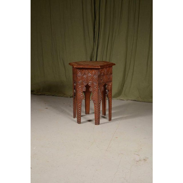 Wood Scottish Chip Carved Pine Octagonal Table, 1900 For Sale - Image 7 of 7