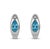 Contemporary Swiss Blue Topaz Huggies Hoops, Chunky Statement Earrings for Woman - A Pair For Sale - Image 3 of 5