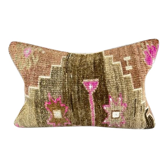 16 x 24 Rug Pillow Anatolian Harmony Turkish Pillow Cushion Cover For Sale