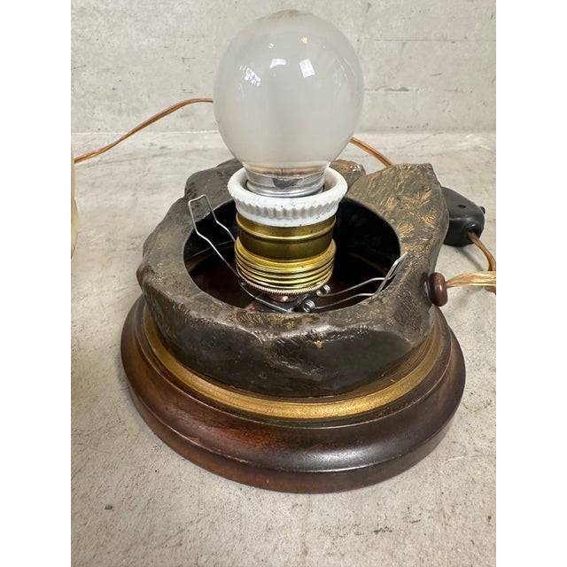 Art Deco Table Lamp in Opaline Glass and Bronze by J.M., Belgium, 1930s For Sale - Image 10 of 13