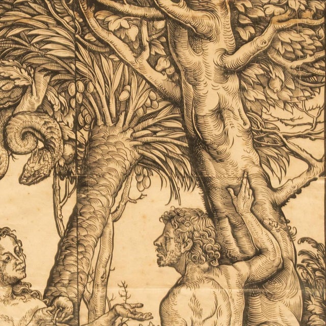 16thCentury German Northern Renaissance Woodcut Print Adam & Eve Baron Von Lanna by Hans Burgkmair the Elder, 1525 For Sale - Image 15 of 18