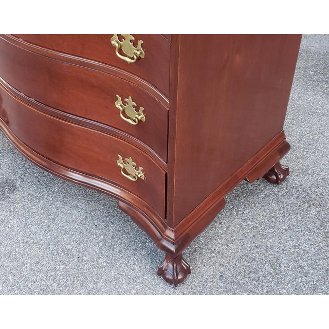 Paine Furniture of Boston Ma Solid Mahogany Chippendale 4 Drawer Serpentine Chest C1930 Chairish
