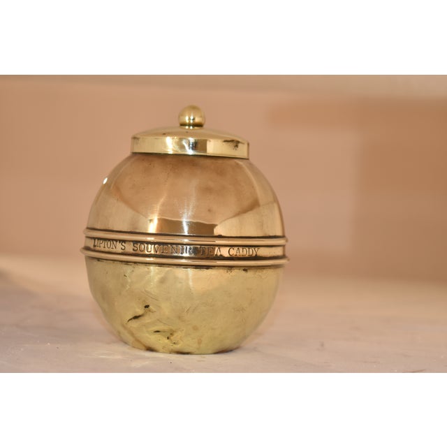 Lipton British Empire Exhibition Tea Caddy, Dated 1924 For Sale - Image 10 of 10