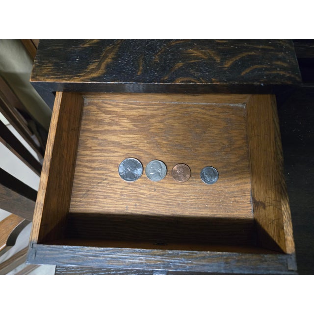 Arts & Crafts 1910s Oscar Onken Co. Arts & Crafts-Style Writing Desk For Sale - Image 3 of 10