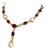 Bochic "Capri" Vintage Ruby, Emerald & Blue Sapphire Necklace Set In 18K & Silver For Sale