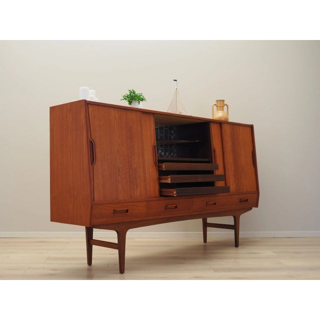 Wood Vintage Danish Teak Highboard by Børge Seindal, 1960s For Sale - Image 7 of 18