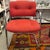 Streamline Red/ Orange Tubular Chrome and Wool Occasional Chair For Sale - Image 9 of 11