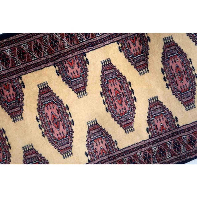 1970s 1970s Handmade Vintage Uzbek Bukhara Runner 2.1' X 6.8' For Sale - Image 5 of 11