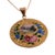 Art Nouveau Style. This pendant necklace is crafted with intricate detail. The piece features a round design with a...