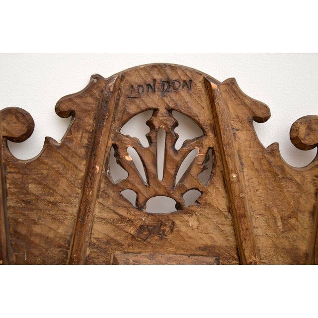 Brown Antique George II Walnut Mirror, 1741 For Sale - Image 8 of 10