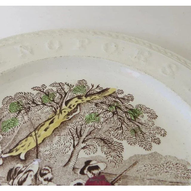 Mid 19th Century Mid 19th Century English Child's Alphabet Plate by Edge Malkin For Sale - Image 5 of 7