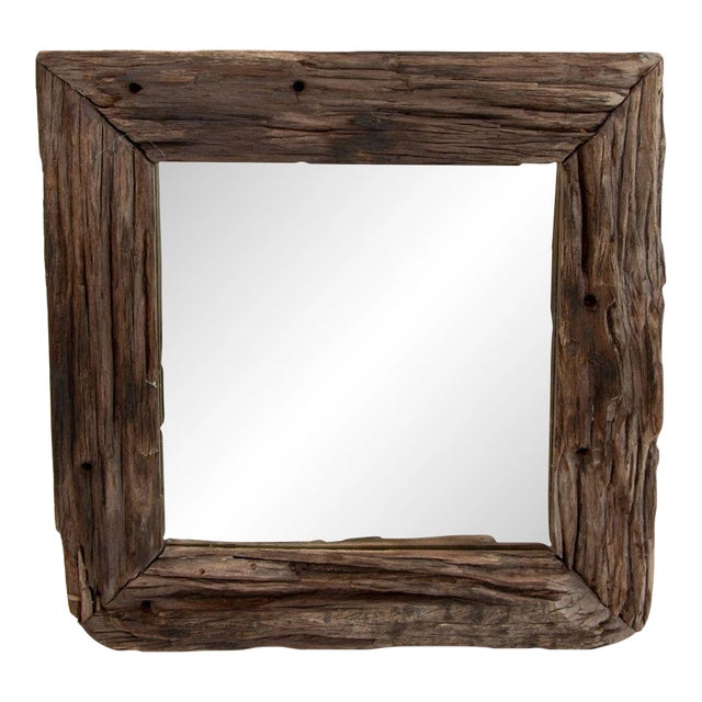 Rustic Driftwood Mirror For Sale