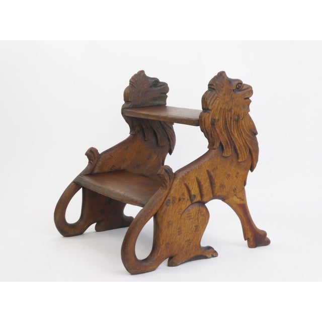 Victorian Library Stairs in Oak For Sale - Image 5 of 10