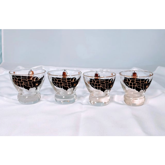Usa Barware United States Capital Map Lowball Glasses For Sale In Fayetteville, AR - Image 6 of 8