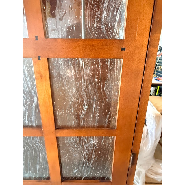 Drexel Drexel Arts & Crafts Glass Front Bookcase For Sale - Image 4 of 13