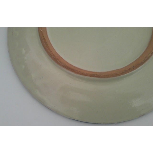 Vintage Mexican Pottery Fish Plate Folk Art Hand Painted Large 12” Dia For Sale - Image 12 of 15