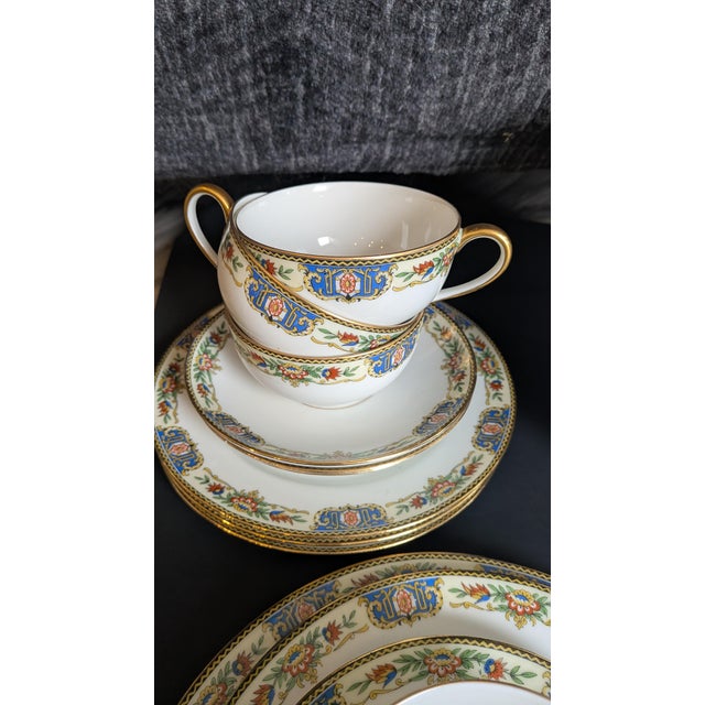 Antique 24 Piece Limoges France Tressemane Vogt Dinnerware Set For Sale - Image 6 of 6