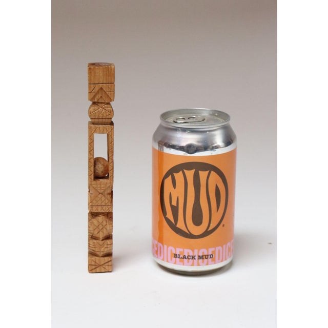 Vintage Folk Art Hand-Carved "Ball in Cage" Geometric Whimsy Sculpture For Sale In New York - Image 6 of 18